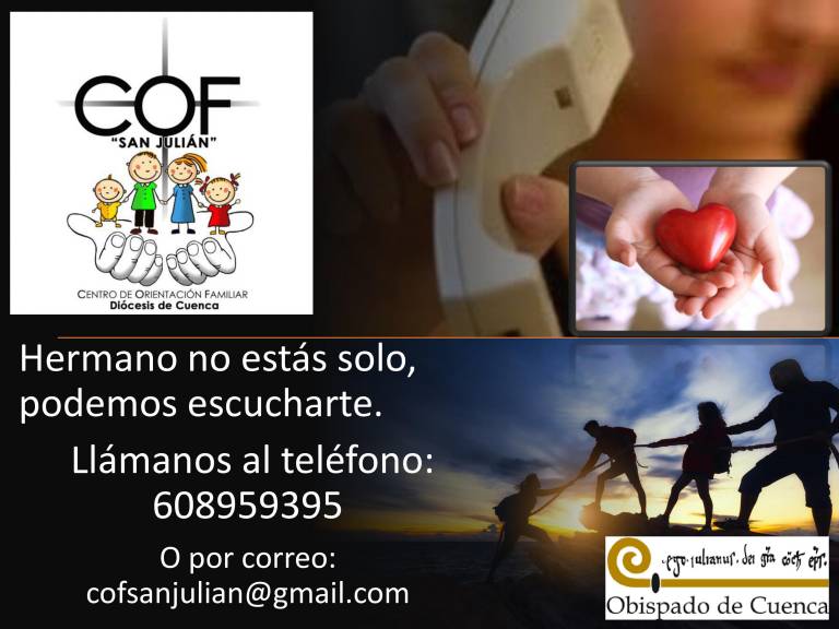 El COF ‘San Julián’ mantiene su servicio de escucha y acompañamiento en estos duros momentos