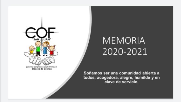El COF presenta la memoria del Curso 2020-2021