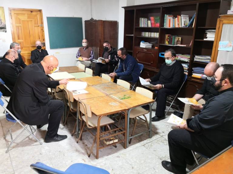 Jornada de trabajo de Monseñor José María Yanguas con los sacerdotes del Arciprestazgo de Moya